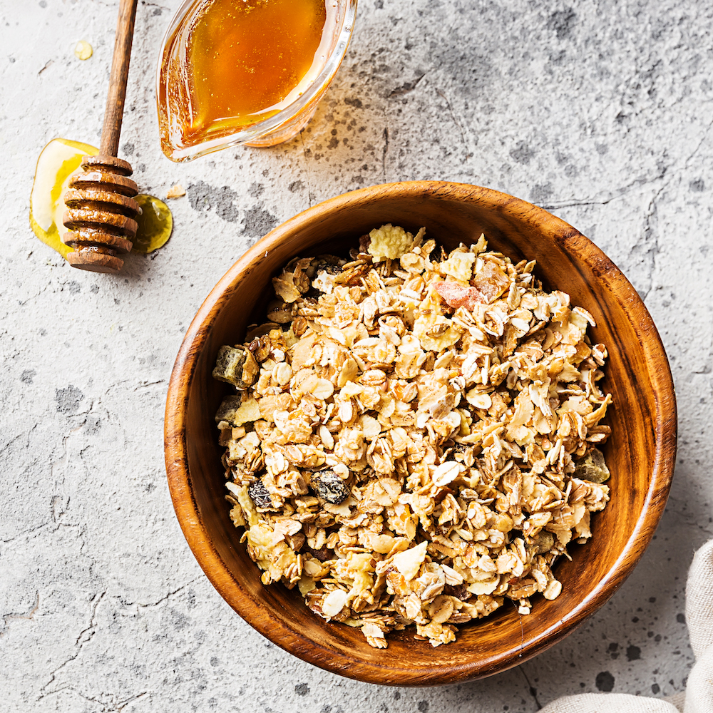Homemade Granola with honey